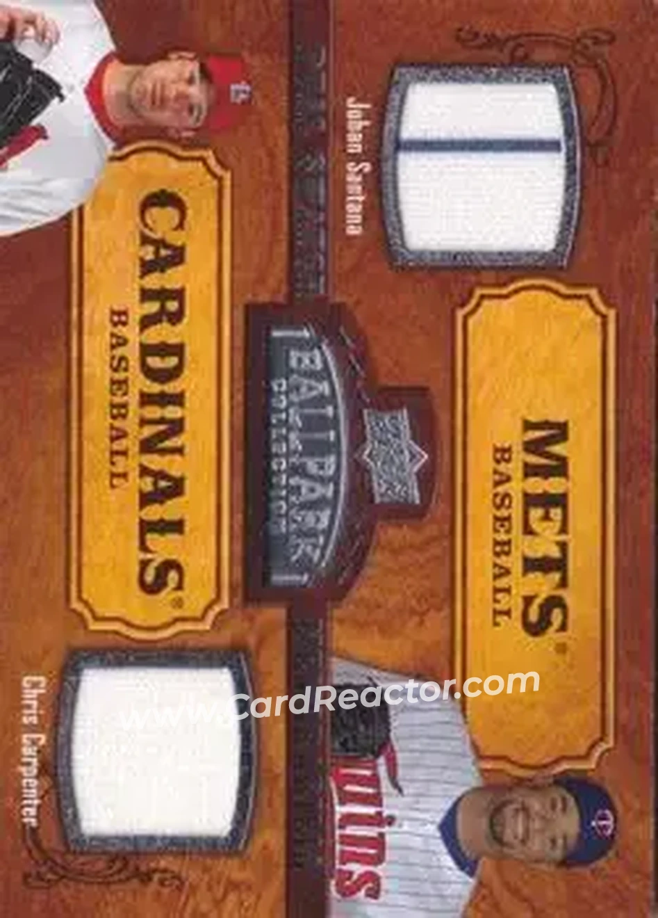 2008 Upper Deck Ballpark Collection #188 - Johan Santana - Chris Carpenter MEM - New York Mets - St. Louis Cardinals - Front
