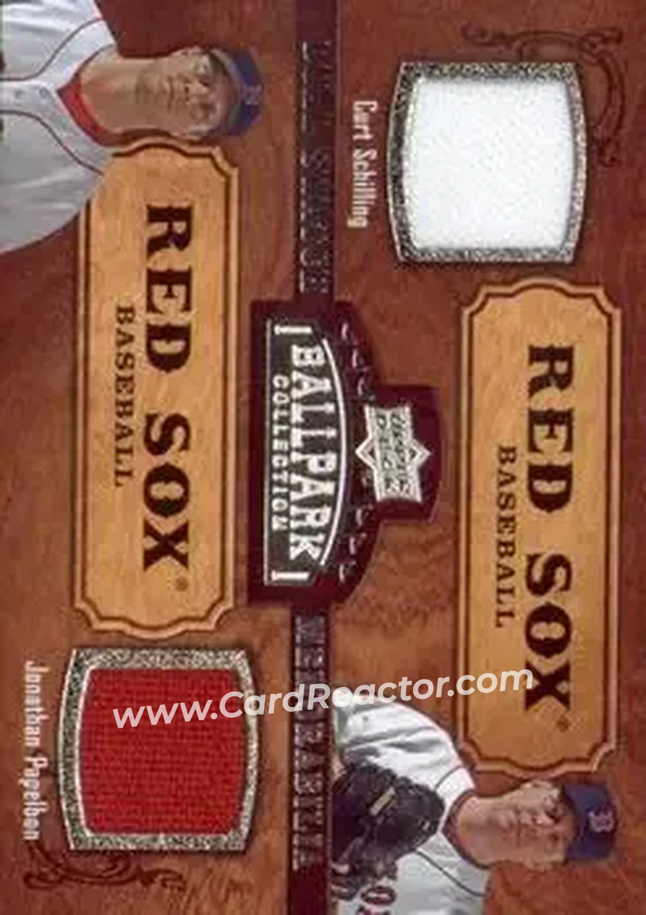 2008 Upper Deck Ballpark Collection #191 - Jonathan Papelbon - Curt Schilling MEM - Boston Red Sox - Boston Red Sox - Front