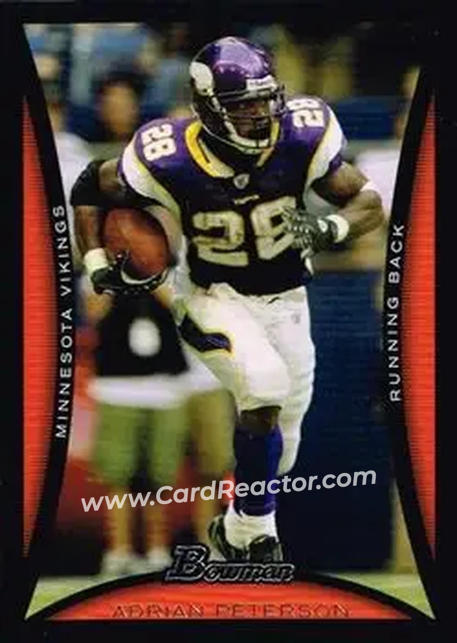 2008 Bowman #29 - Adrian Peterson - Minnesota Vikings - Front