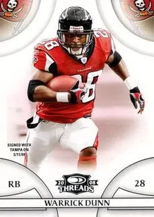2008 Donruss Threads #3 - Warrick Dunn - Tampa Bay Buccaneers