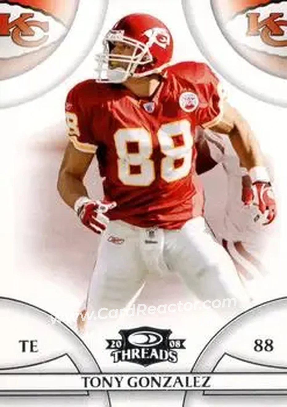2008 Donruss Threads #9 - Tony Gonzalez - Kansas City Chiefs - Front