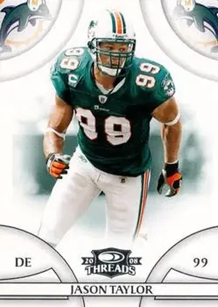 2008 Donruss Threads #22 - Jason Taylor - Miami Dolphins