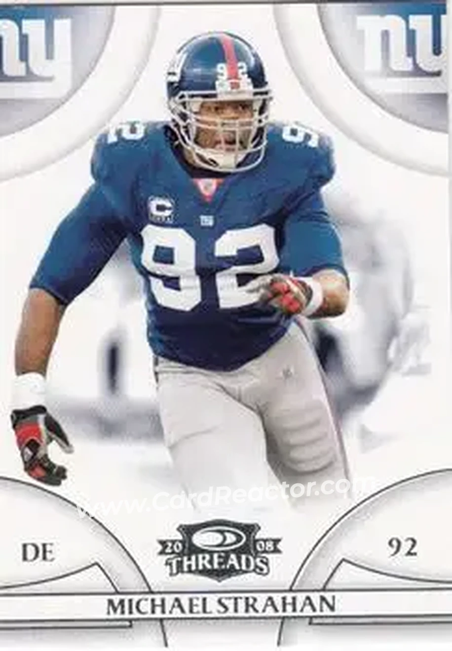 2008 Donruss Threads #28 - Michael Strahan - New York Giants - Front