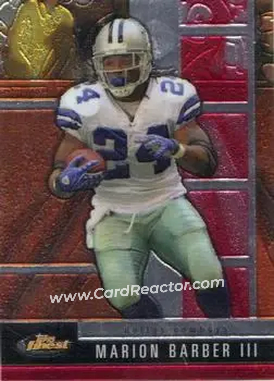2008 Finest #25 - Marion Barber - Dallas Cowboys - Front