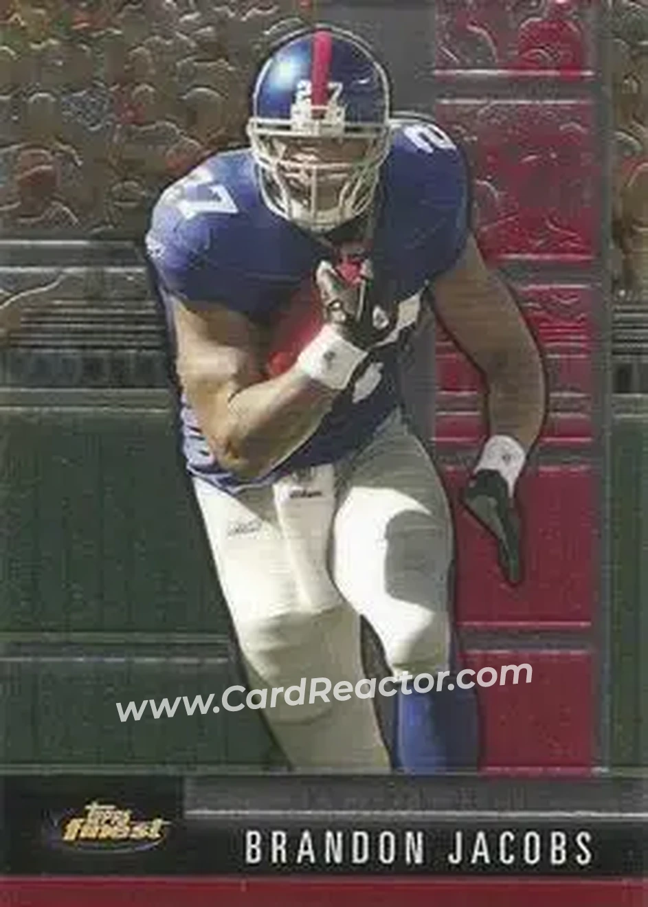 2008 Finest #36 - Brandon Jacobs - New York Giants - Front