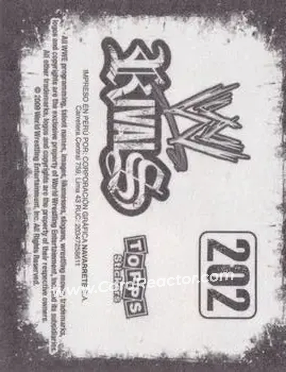 2009 Topps WWE Rivals Spanish #202 - Umaga - Back