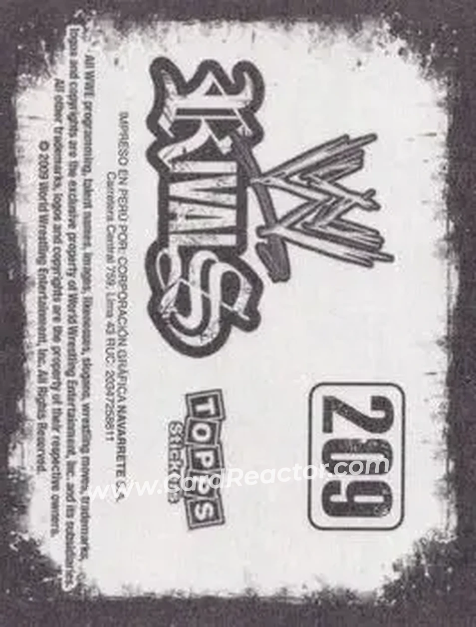 2009 Topps WWE Rivals Spanish #209 - Randy Orton - Back