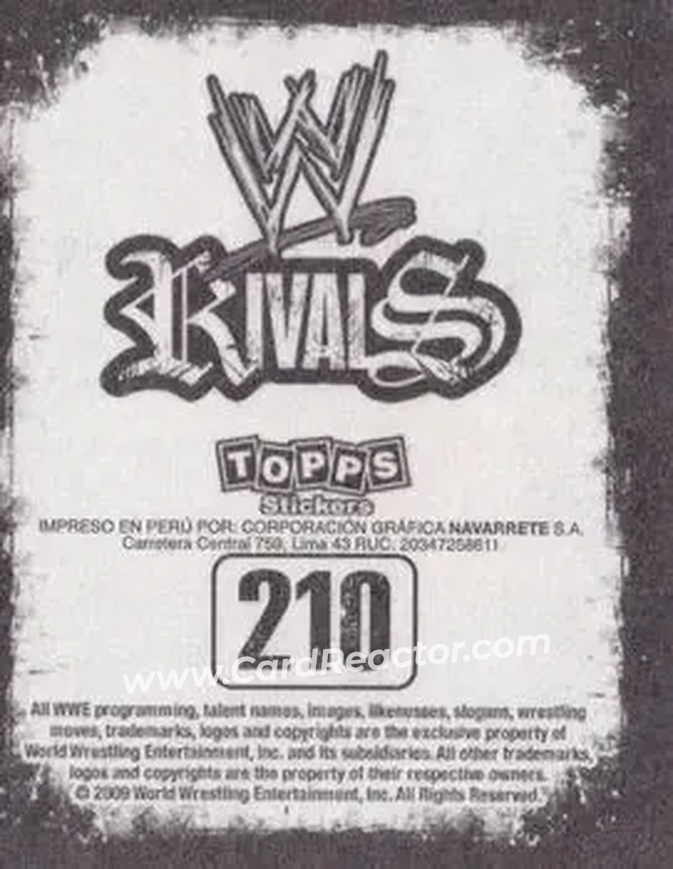 2009 Topps WWE Rivals Spanish #210 - Randy Orton - Back