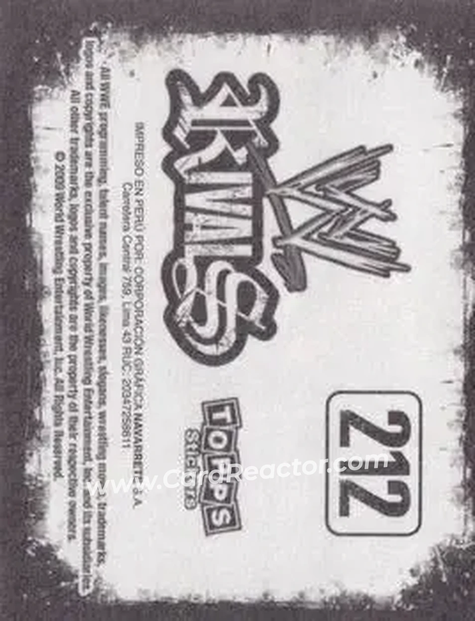 2009 Topps WWE Rivals Spanish #212 - Randy Orton - Back
