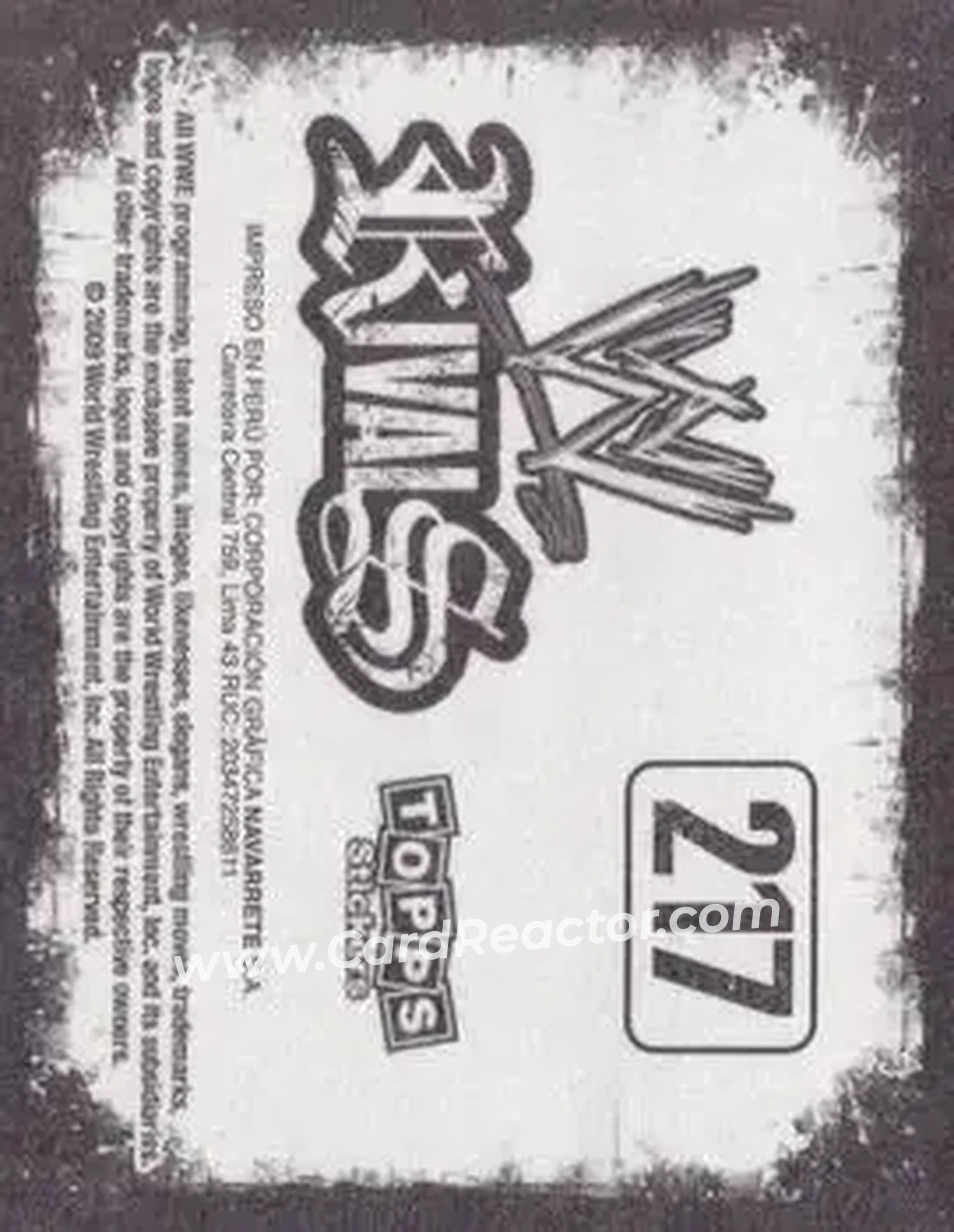 2009 Topps WWE Rivals Spanish #217 - The Undertaker - Back