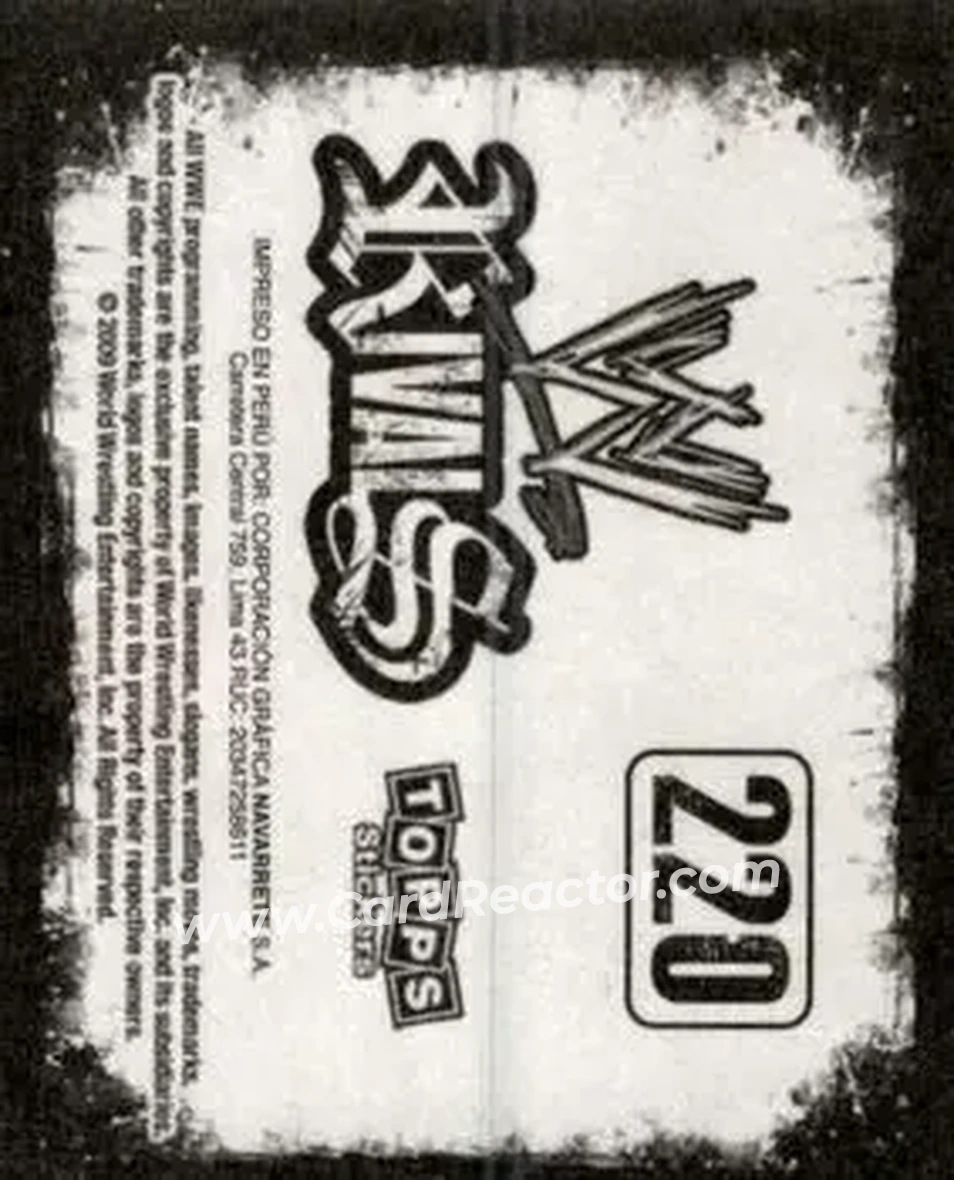 2009 Topps WWE Rivals Spanish #220 - The Undertaker - Back