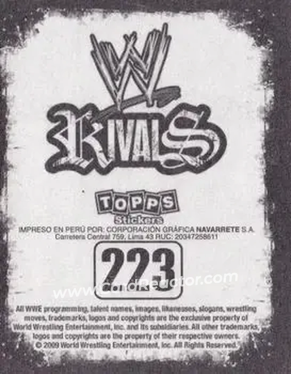 2009 Topps WWE Rivals Spanish #223 - The Undertaker - Back 2009 Topps WWE Rivals Spanish #223 - The Undertaker - Back