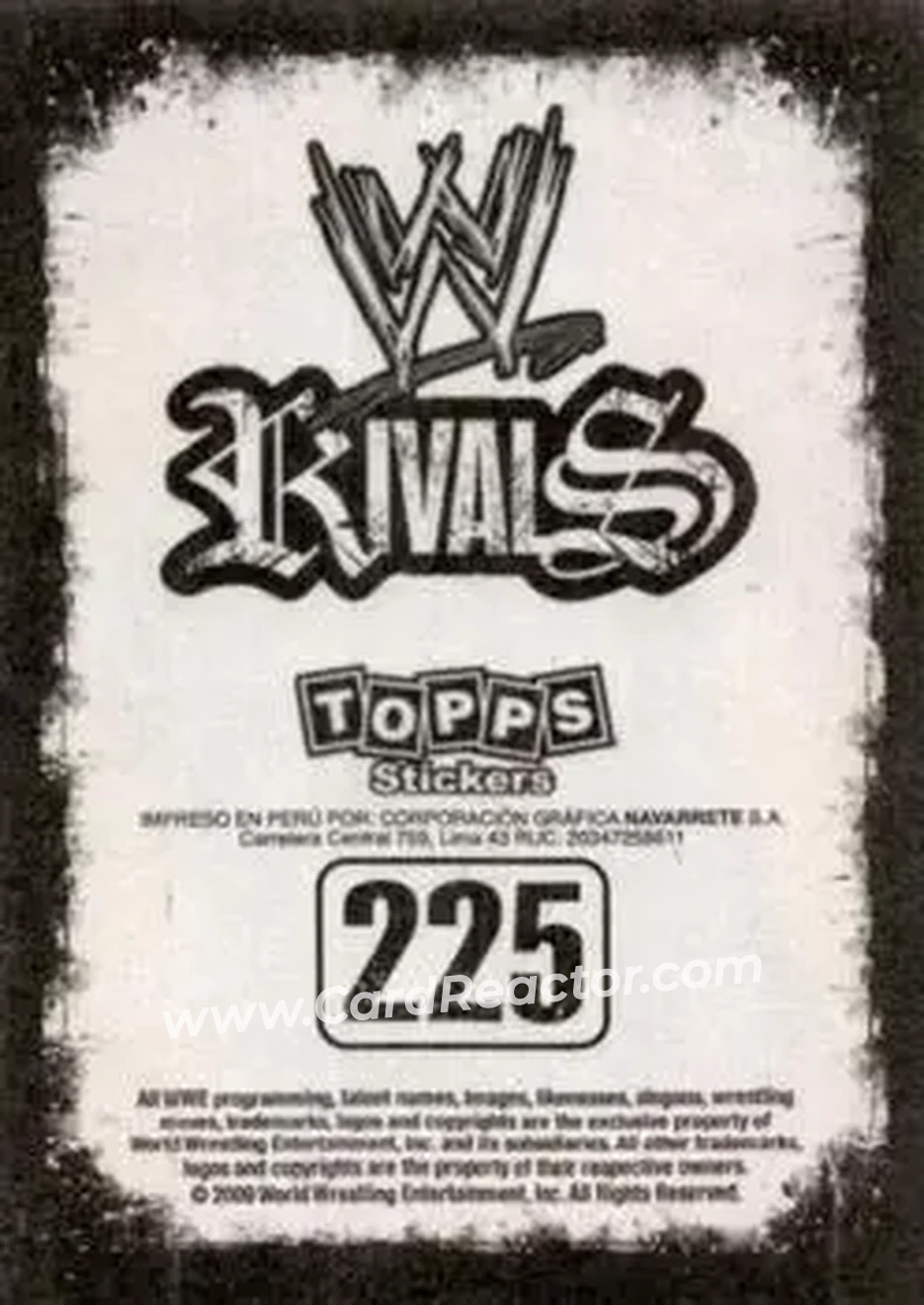 2009 Topps WWE Rivals Spanish #225 - Mark Henry - Back 2009 Topps WWE Rivals Spanish #225 - Mark Henry - Back