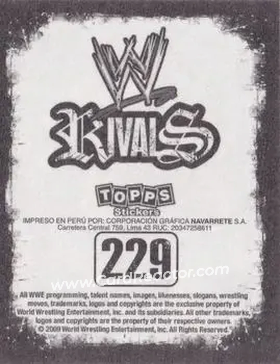 2009 Topps WWE Rivals Spanish #229 - Batista - Back