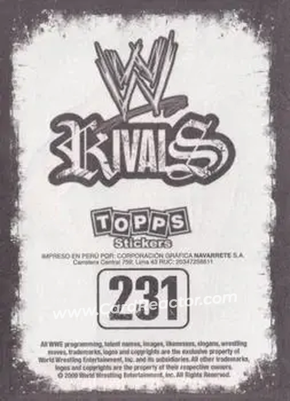 2009 Topps WWE Rivals Spanish #231 - Batista - Back 2009 Topps WWE Rivals Spanish #231 - Batista - Back