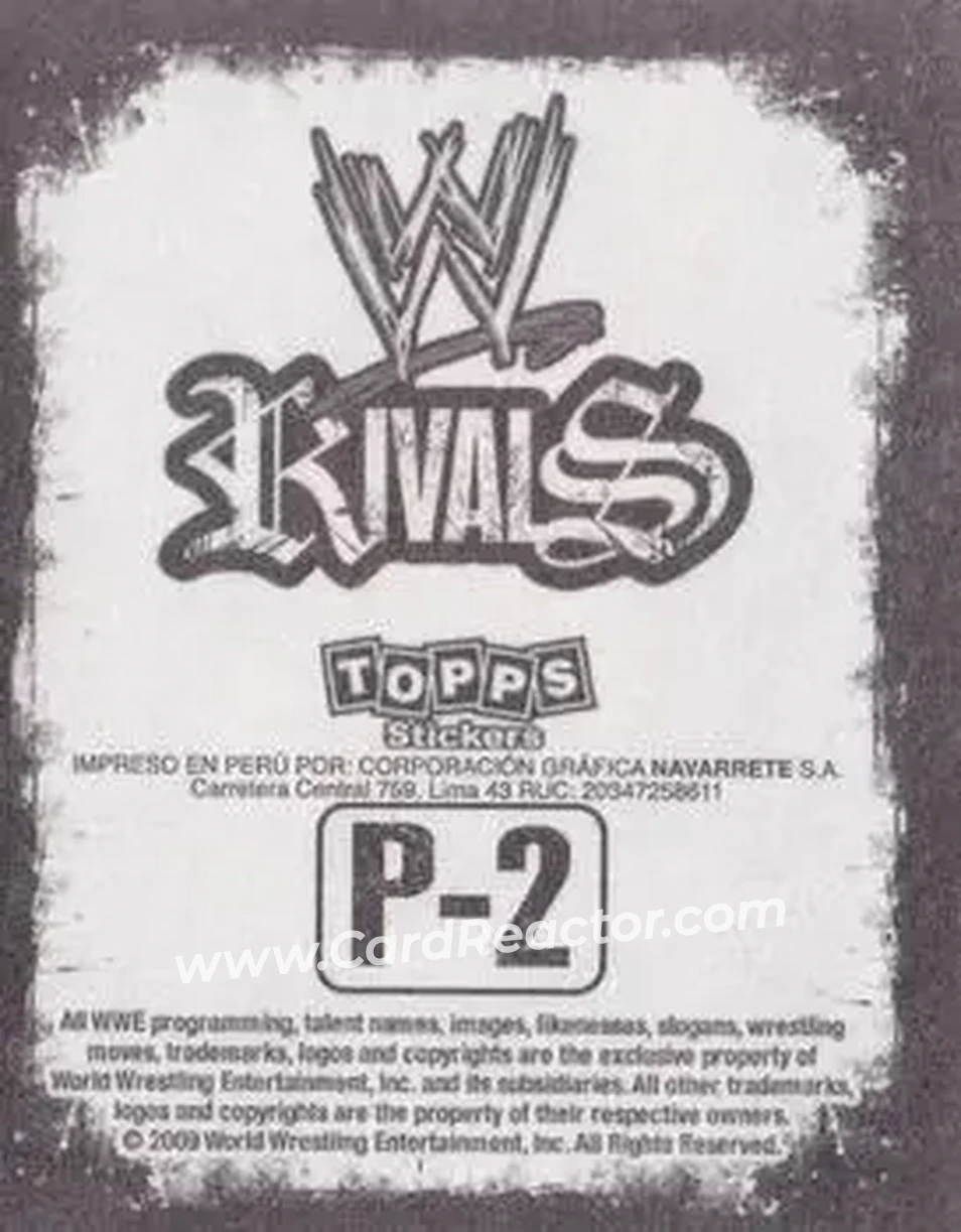 2009 Topps WWE Rivals Spanish - Poster #P2 - John Cena - Back 2009 Topps WWE Rivals Spanish - Poster #P2 - John Cena - Back