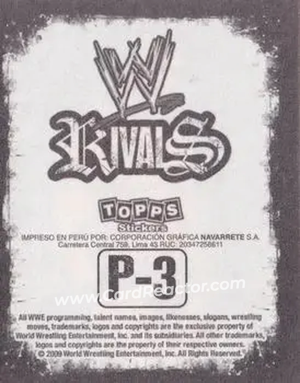 2009 Topps WWE Rivals Spanish - Poster #P3 - Randy Orton - Back
