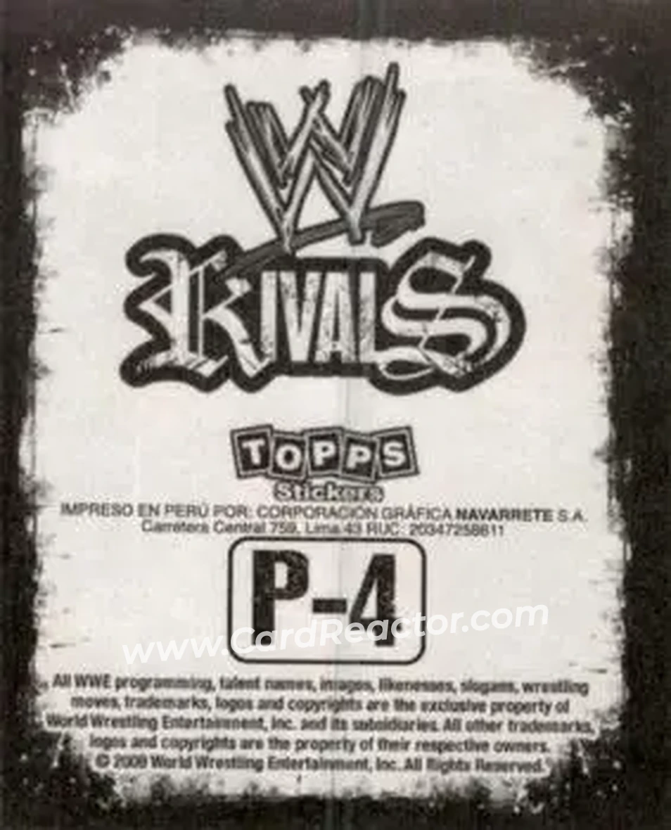 2009 Topps WWE Rivals Spanish - Poster #P4 - Blackjack Bradshaw - Back
