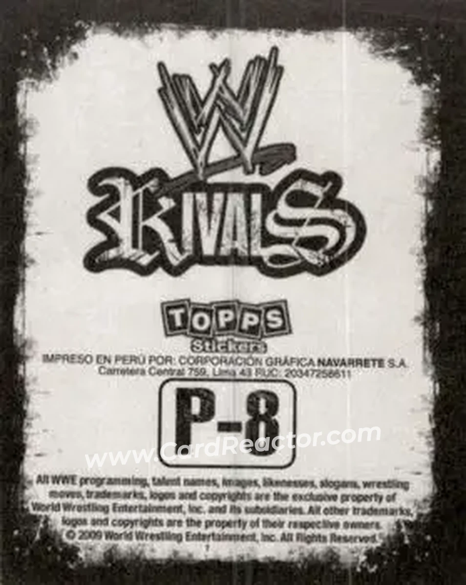 2009 Topps WWE Rivals Spanish - Poster #P8 - Mark Henry - Back 2009 Topps WWE Rivals Spanish - Poster #P8 - Mark Henry - Back