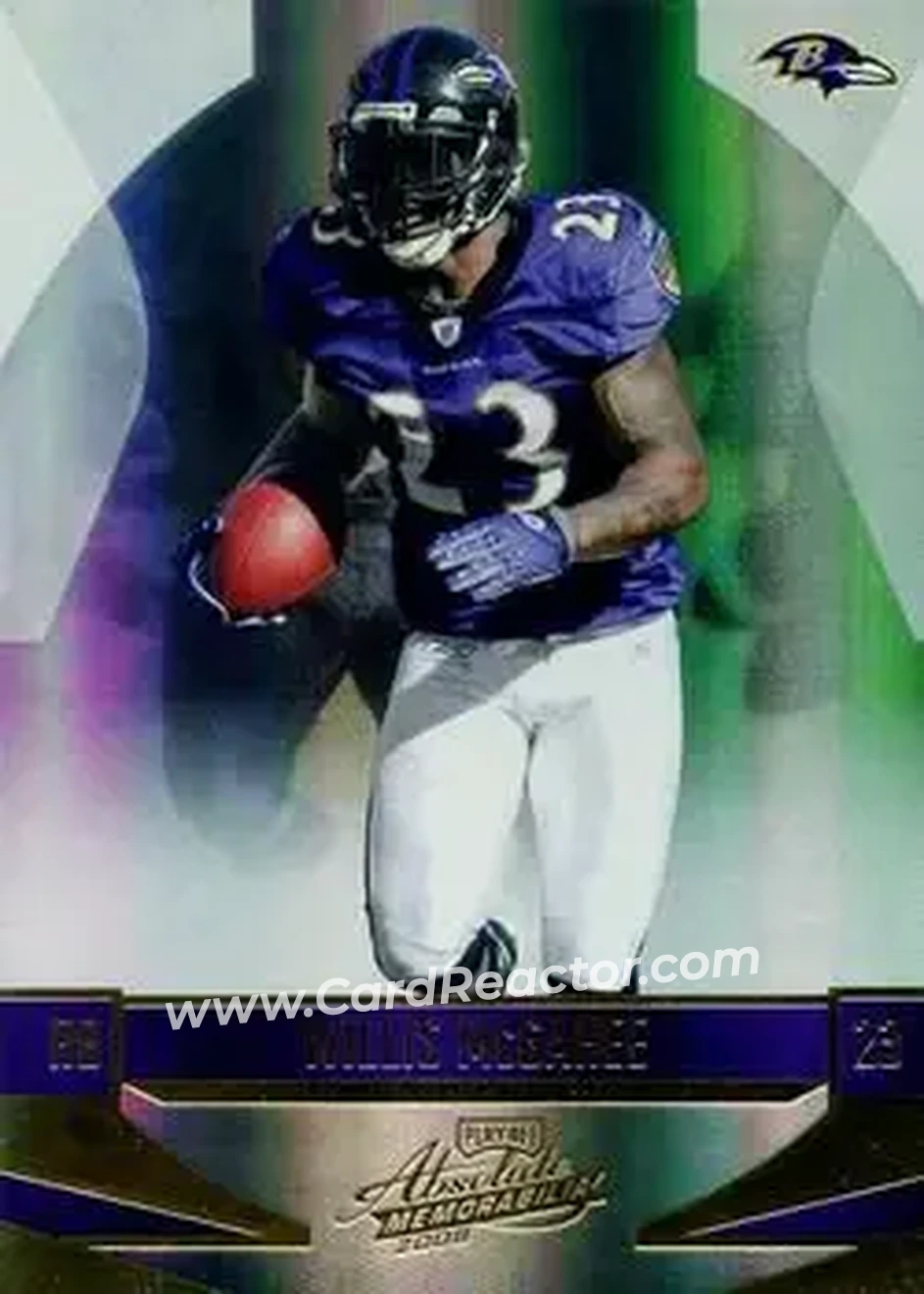 2008 Playoff Absolute Memorabilia #11 - Willis McGahee - Baltimore Ravens - Front