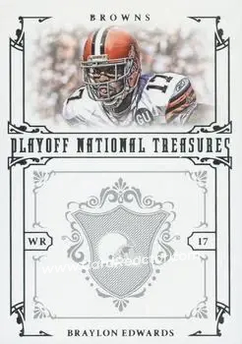 2008 Playoff National Treasures #34 - Braylon Edwards - Cleveland Browns - Front