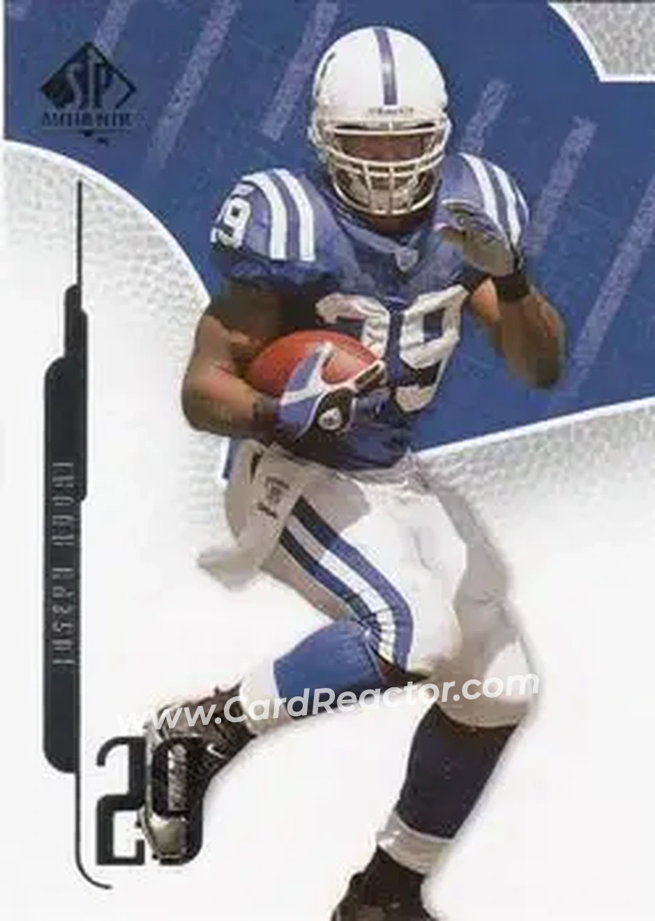 2008 SP Authentic #30 - Joseph Addai - Indianapolis Colts - Front 2008 SP Authentic #30 - Joseph Addai - Indianapolis Colts - Front