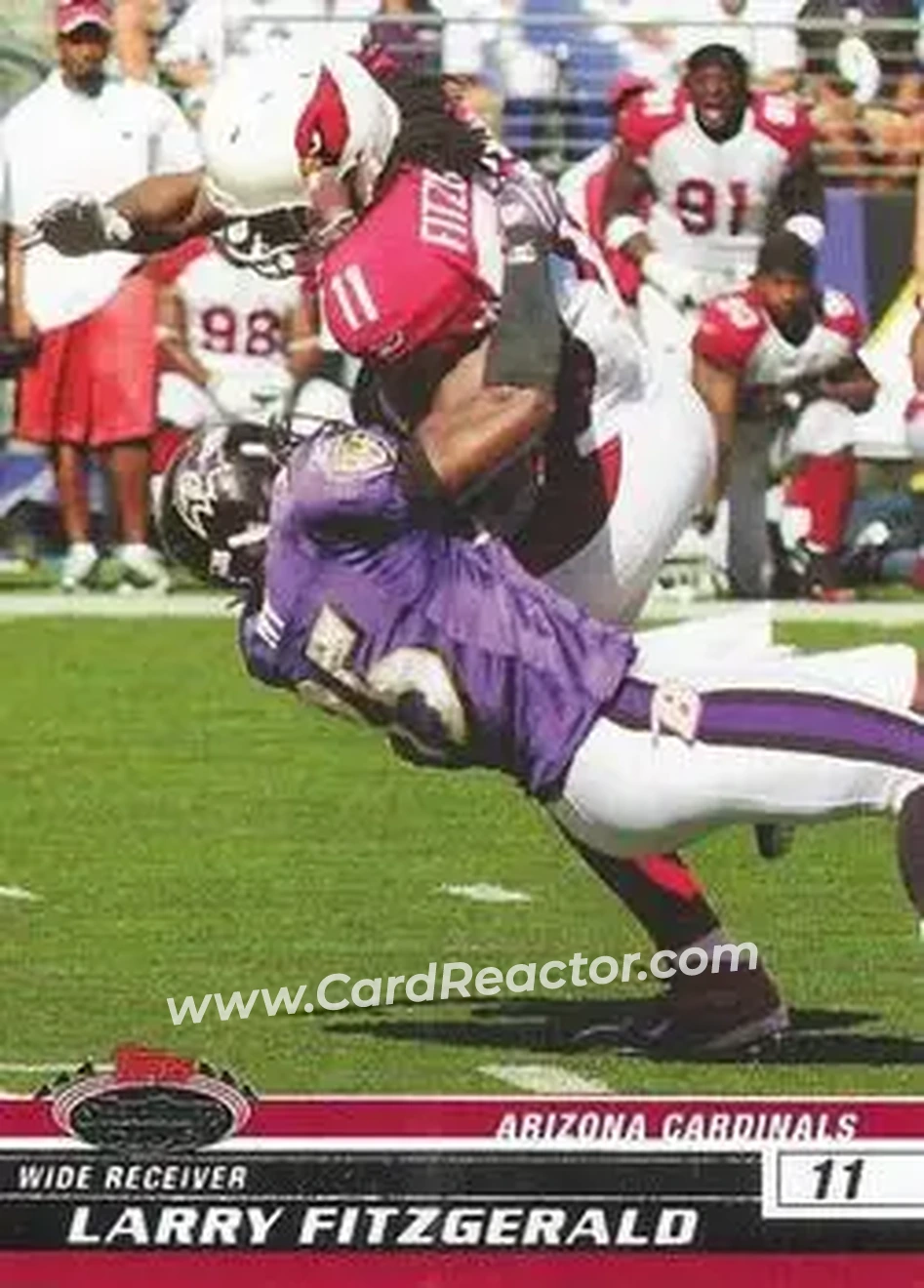 2008 Stadium Club #28 - Larry Fitzgerald - Arizona Cardinals - Front 2008 Stadium Club #28 - Larry Fitzgerald - Arizona Cardinals - Front