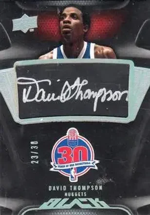 2008-09 UD Black - ABA/NBA 30th Anniversary Autographs #30-DT - David Thompson - Denver Nuggets