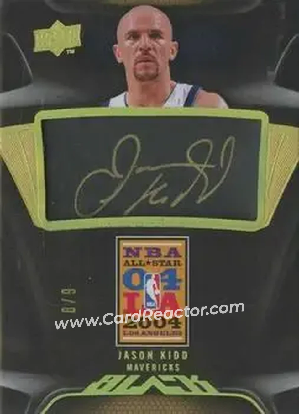 2008-09 UD Black - All-Star Autographs Gold #AS-JK - Jason Kidd - Dallas Mavericks - Front 2008-09 UD Black - All-Star Autographs Gold #AS-JK - Jason Kidd - Dallas Mavericks - Front