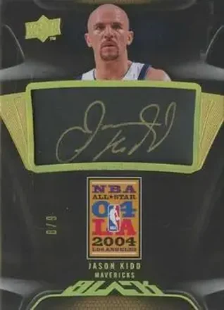 2008-09 UD Black - All-Star Autographs Gold #AS-JK - Jason Kidd - Dallas Mavericks