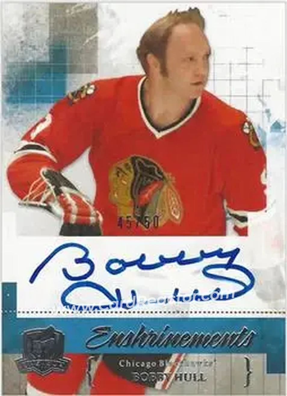 2010-11 Upper Deck The Cup - Enshrinements #CE-BH - Bobby Hull - Chicago Blackhawks - Front