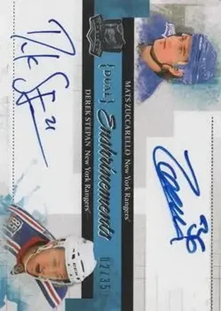 2010-11 Upper Deck The Cup - Enshrinements Dual #CE2-SZ - Derek Stepan - Mats Zuccarello AU, SN35 - New York Rangers - New York Rangers
