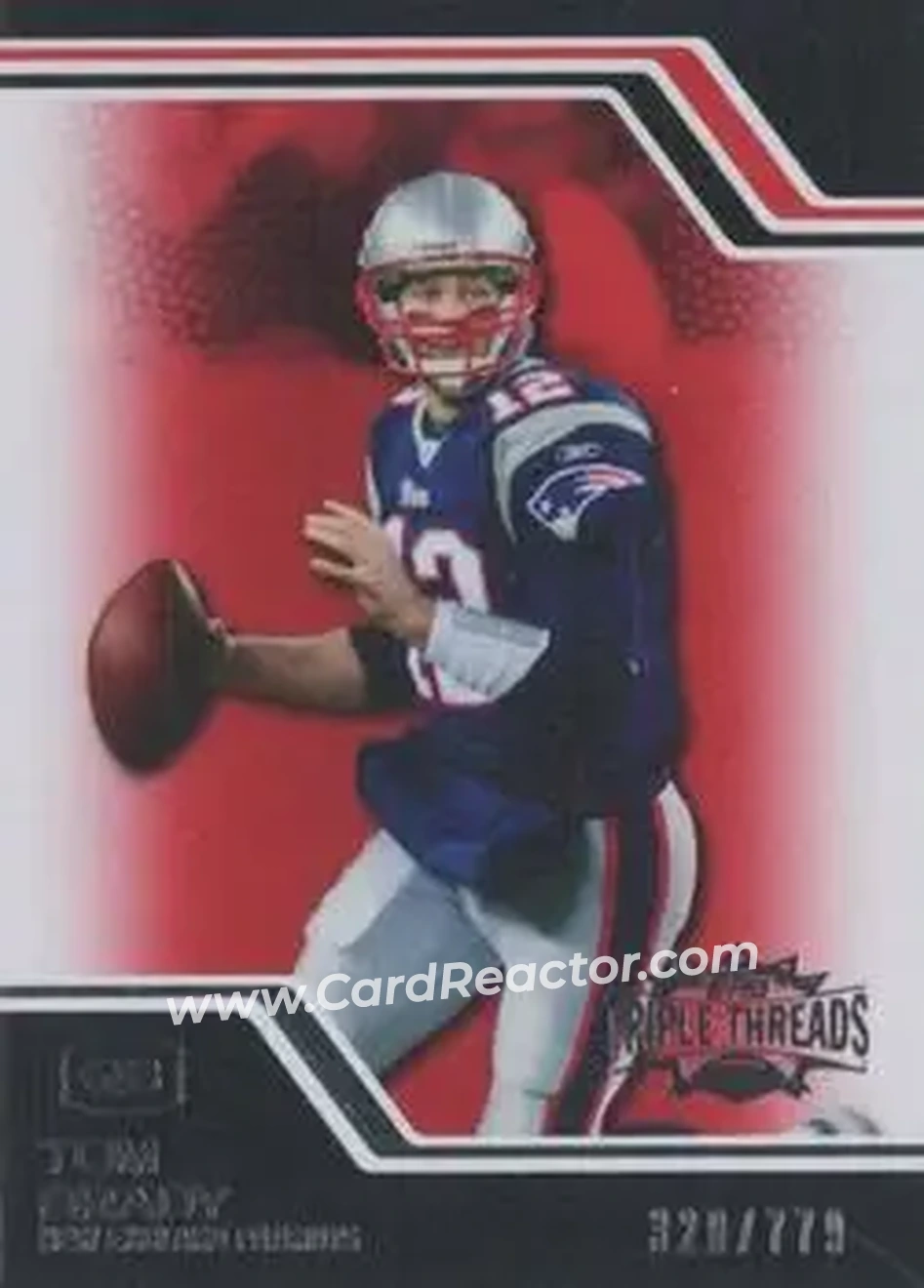 2008 Topps Triple Threads #2 - Tom Brady - New England Patriots - Front