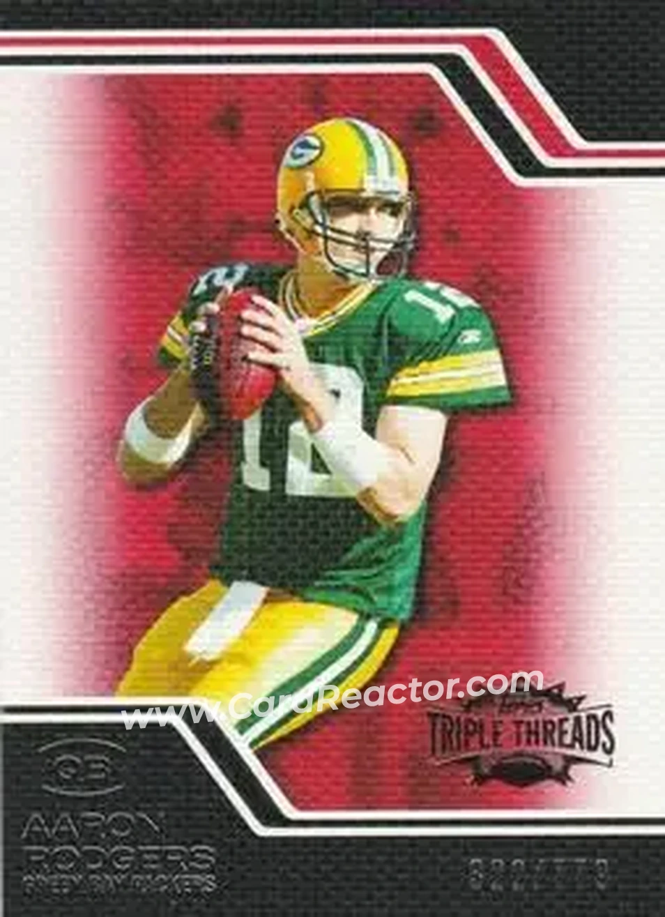 2008 Topps Triple Threads #25 - Aaron Rodgers - Green Bay Packers - Front
