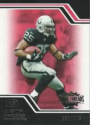 2008 Topps Triple Threads #42 - Justin Fargas - Oakland Raiders