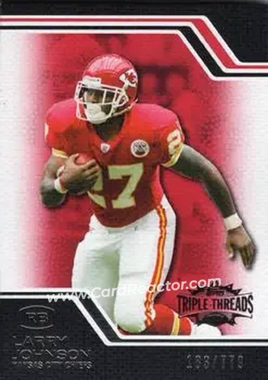 2008 Topps Triple Threads #45 - Larry Johnson - Kansas City Chiefs - Front