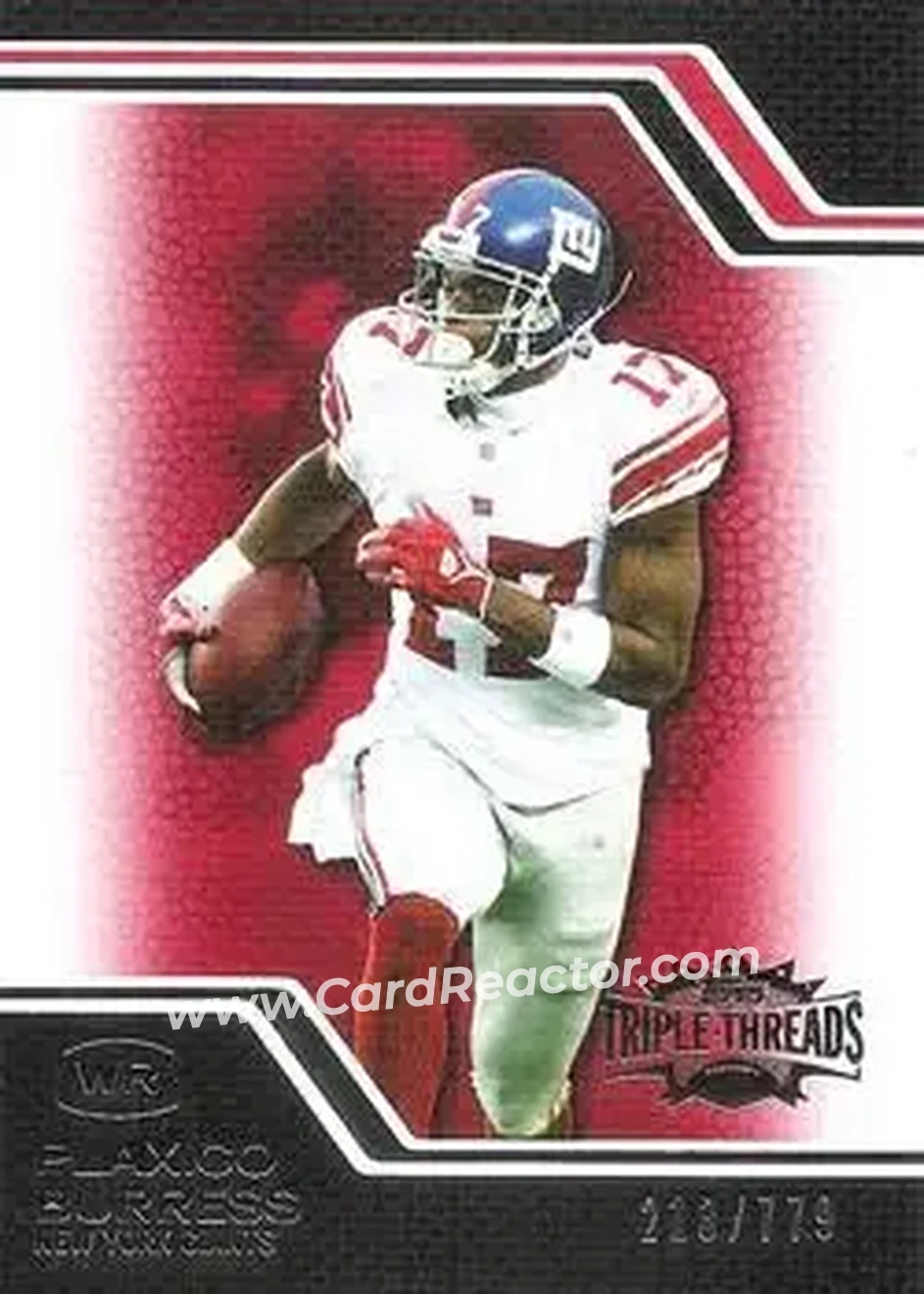 2008 Topps Triple Threads #55 - Plaxico Burress - New York Giants - Front