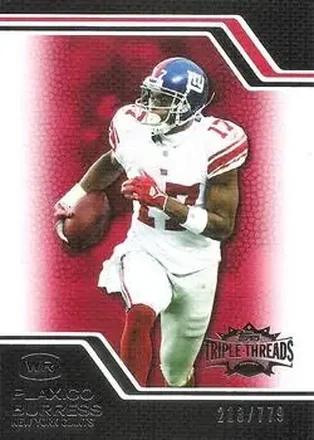 2008 Topps Triple Threads #55 - Plaxico Burress - New York Giants
