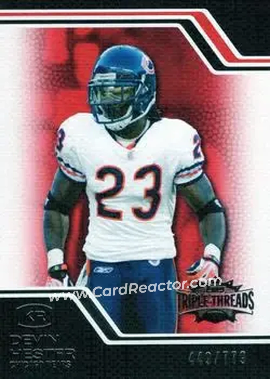 2008 Topps Triple Threads #90 - Devin Hester - Chicago Bears - Front 2008 Topps Triple Threads #90 - Devin Hester - Chicago Bears - Front