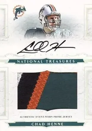 2008 Playoff National Treasures #114 - Chad Henne - Miami Dolphins