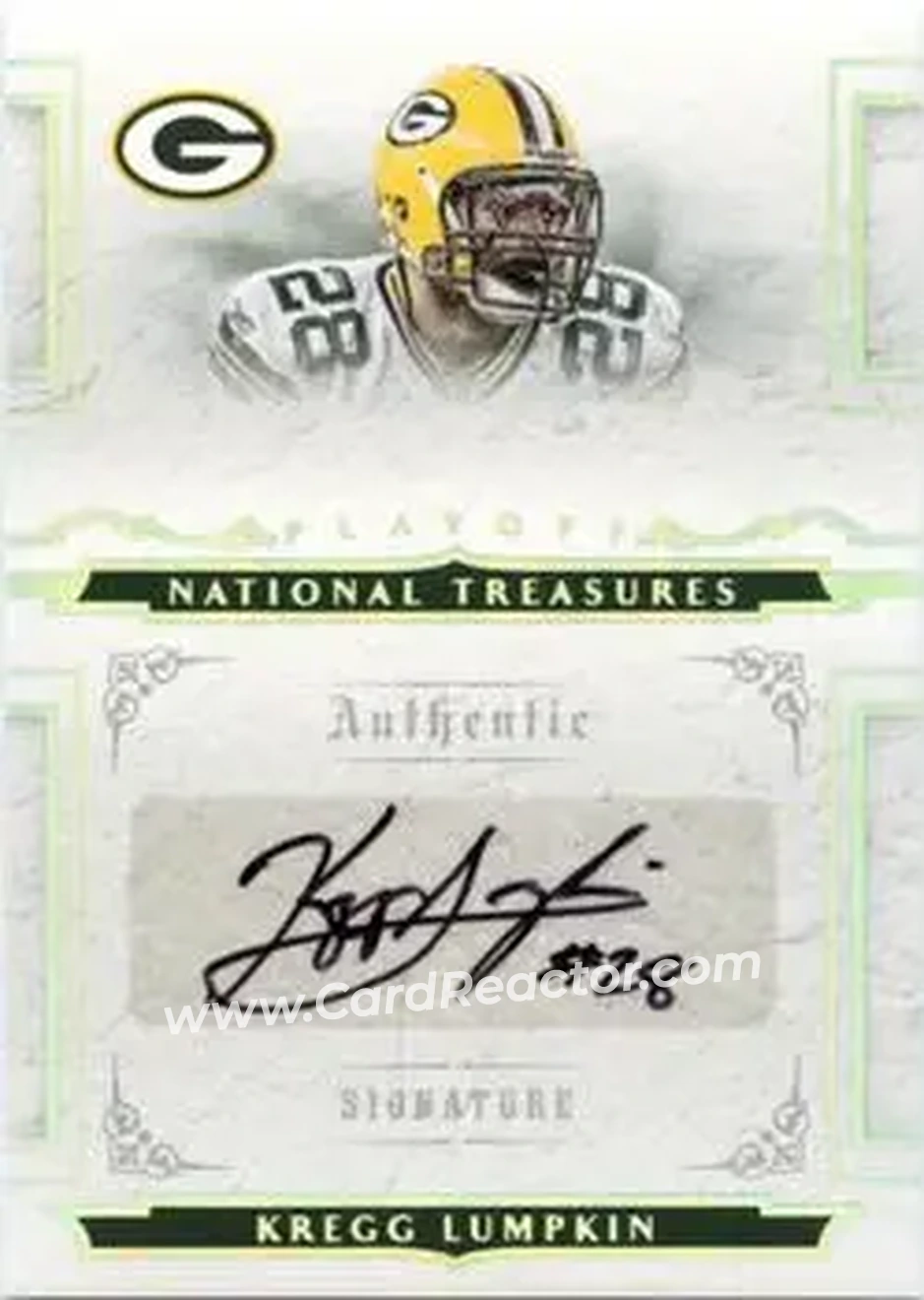 2008 Playoff National Treasures #172 - Kregg Lumpkin - Green Bay Packers - Front 2008 Playoff National Treasures #172 - Kregg Lumpkin - Green Bay Packers - Front