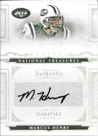 2008 Playoff National Treasures #176 - Marcus Henry - New York Jets