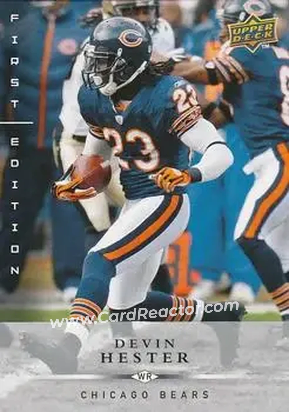 2008 Upper Deck First Edition #27 - Devin Hester - Chicago Bears - Front 2008 Upper Deck First Edition #27 - Devin Hester - Chicago Bears - Front