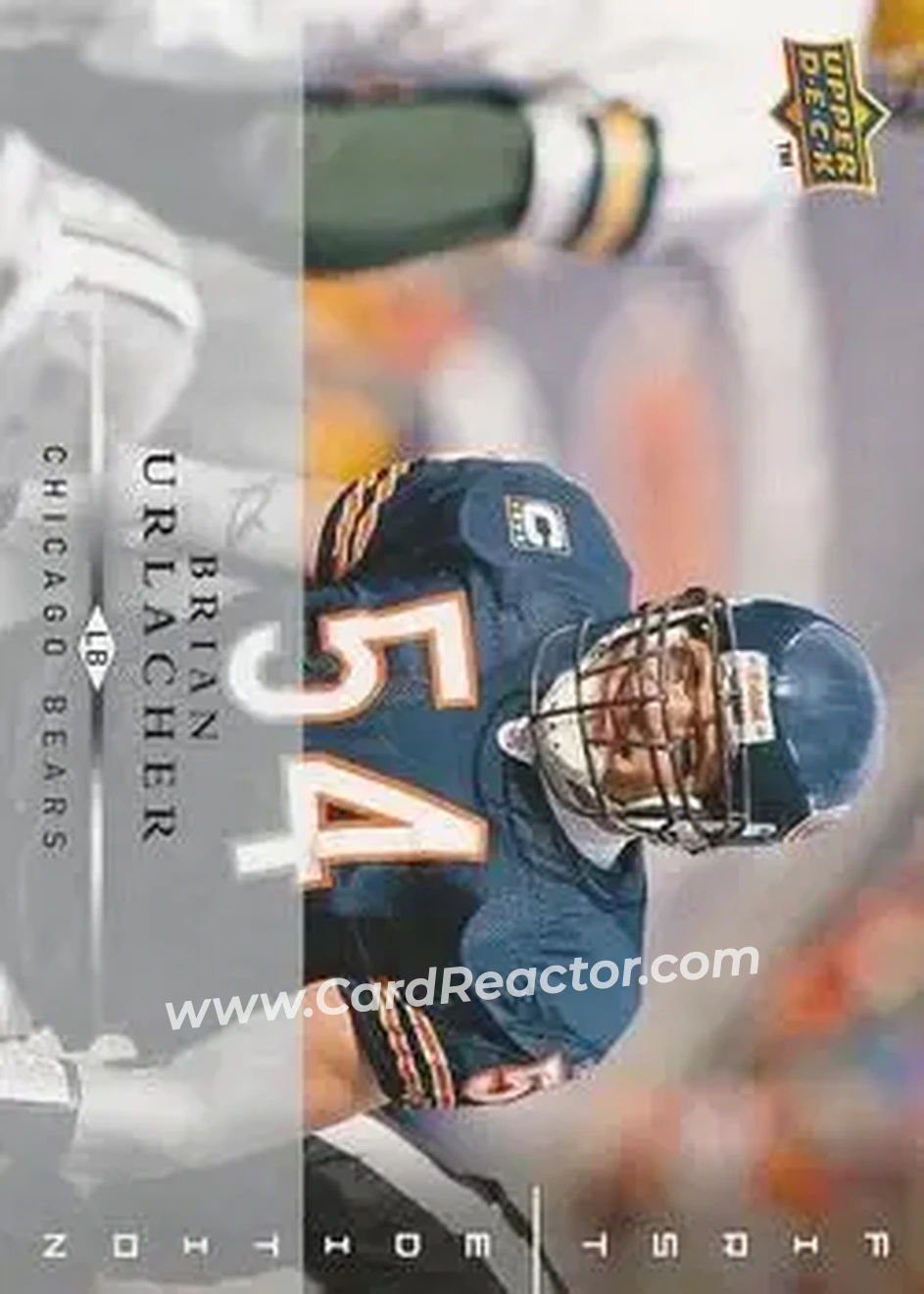 2008 Upper Deck First Edition #28 - Brian Urlacher - Chicago Bears - Front 2008 Upper Deck First Edition #28 - Brian Urlacher - Chicago Bears - Front
