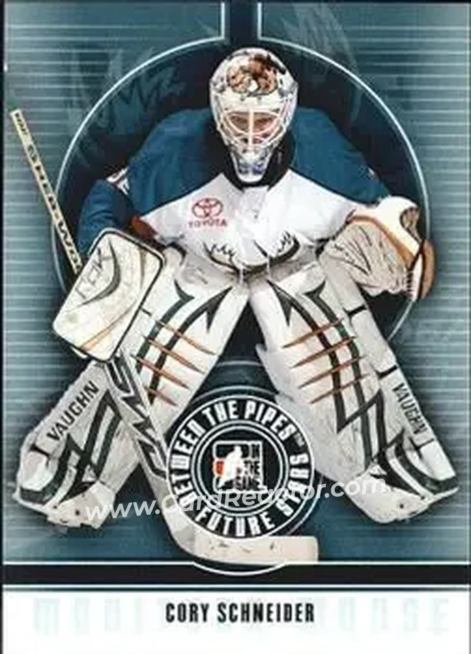 2008-09 In The Game Between The Pipes #12 - Cory Schneider - Manitoba Moose - Front