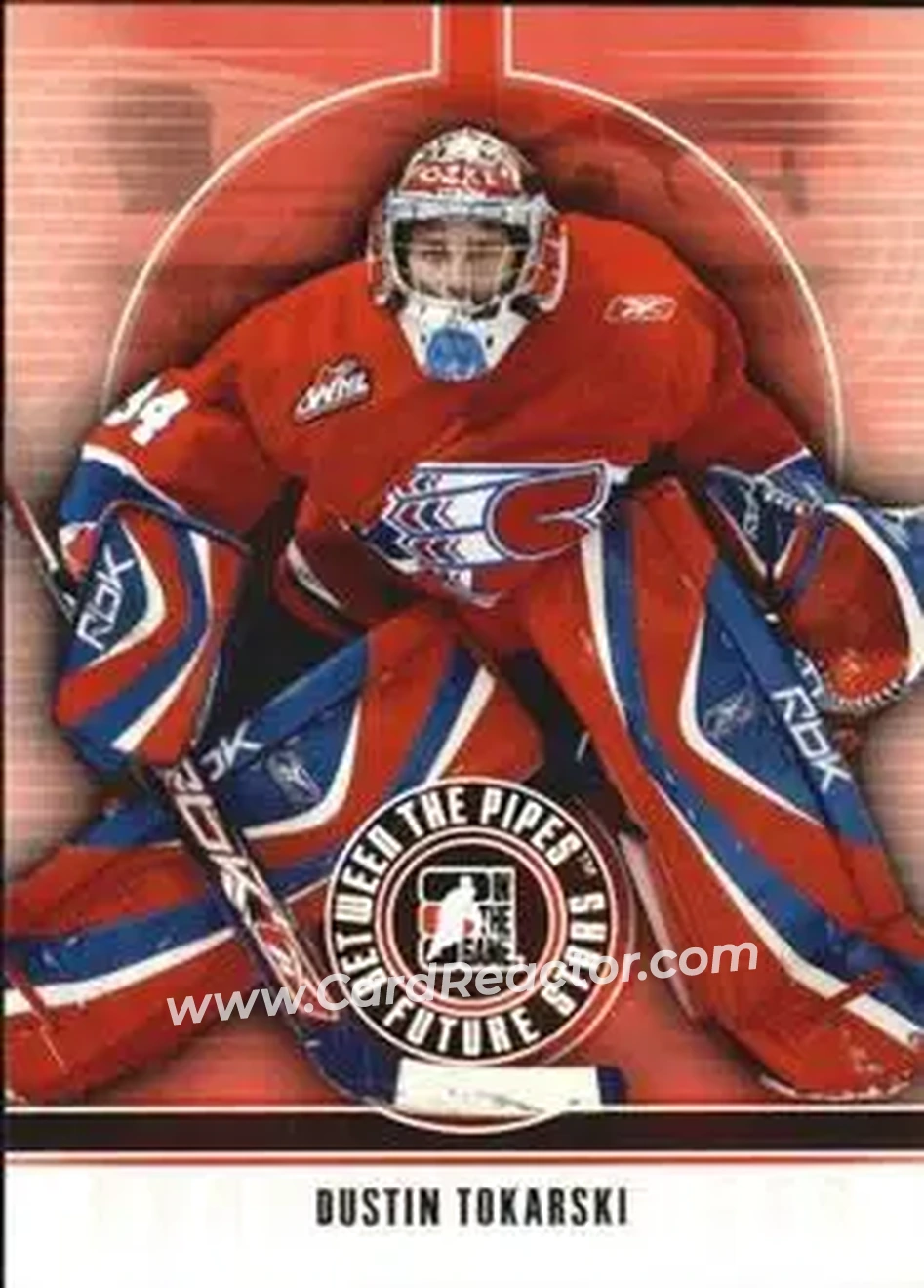 2008-09 In The Game Between The Pipes #15 - Dustin Tokarski - Spokane Chiefs - Front