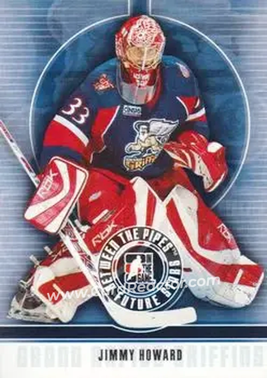 2008-09 In The Game Between The Pipes #21 - Jimmy Howard - Grand Rapids Griffins - Front