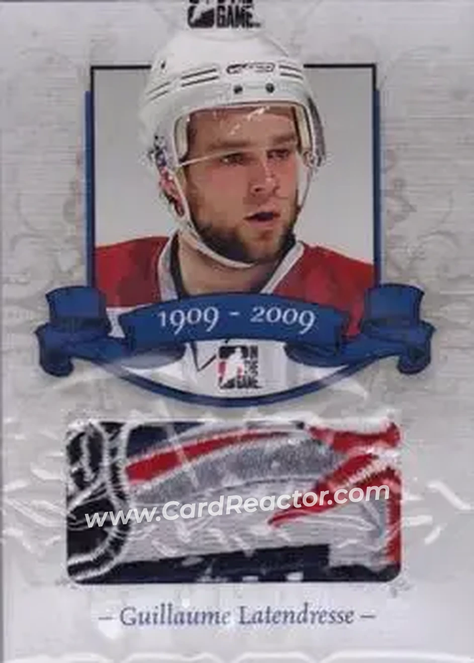 2008-09 In The Game Bleu Blanc et Rouge #15 - Guillaume Latendresse - Montreal Canadiens - Front