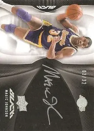 2008-09 UD Black - Autographs #A1-JO - Magic Johnson - Los Angeles Lakers
