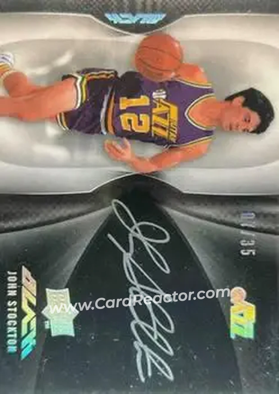 2008-09 UD Black - Autographs #A1-ST - John Stockton - Utah Jazz - Front